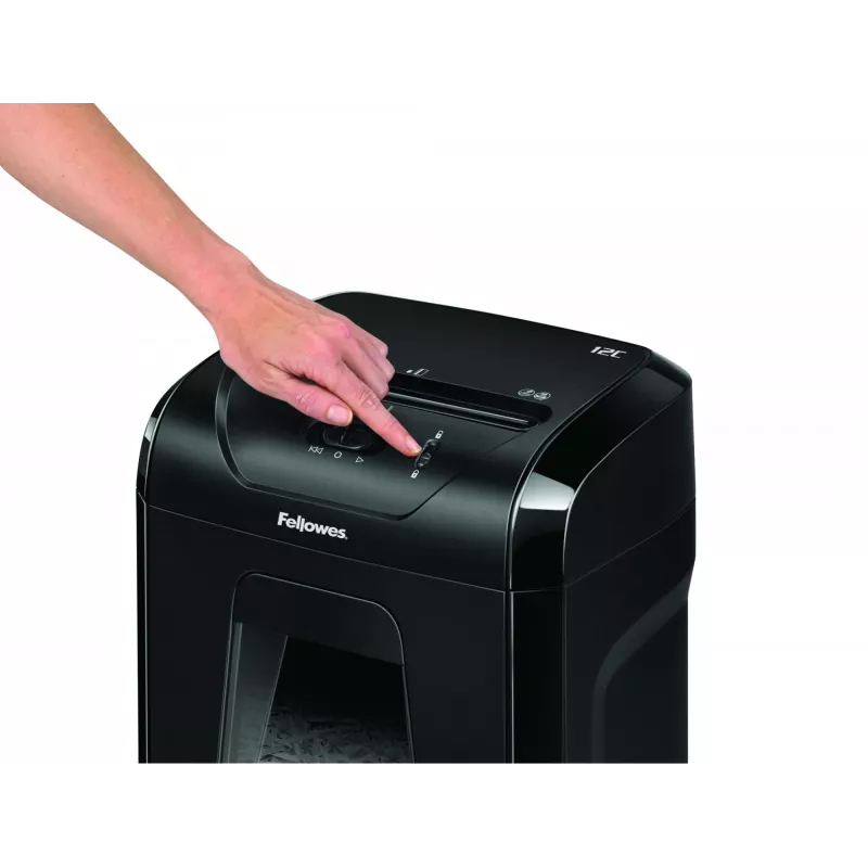 Popieriaus smulkintuvas Fellowes Powershred 12C skersinis smulkinimas 22,5 cm Juodas