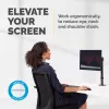 Fellowes Reflex monitor laikiklis – reguliuojamas monitoriaus stovas iki 8 kg, 32 colių ekranams, pasvirimas 45°, sukimas 180°, pasukimas 360°, VESA 75x75/100x100, juodas