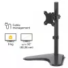 Fellowes Seasa Vieno Monitoriaus Stovas – Laisvai Pastatomas Monitoriaus Laikiklis 8 kg, 32 colių Ekranams – Ergonomiškas Reguliuojamas Monitoriaus Stovas – Pakreipimas 45°, Pasukimas 120°, Sukimas 360°, VESA 75x75/100x100 – Juodas