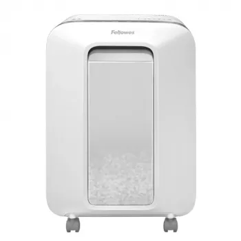 Fellowes Powershred LX201 mikro smulkinimo popieriaus smulkintuvas baltas, mikro smulkinimas, 23 cm, 2 x 12 mm, 22 l, Touch, 4 ratai