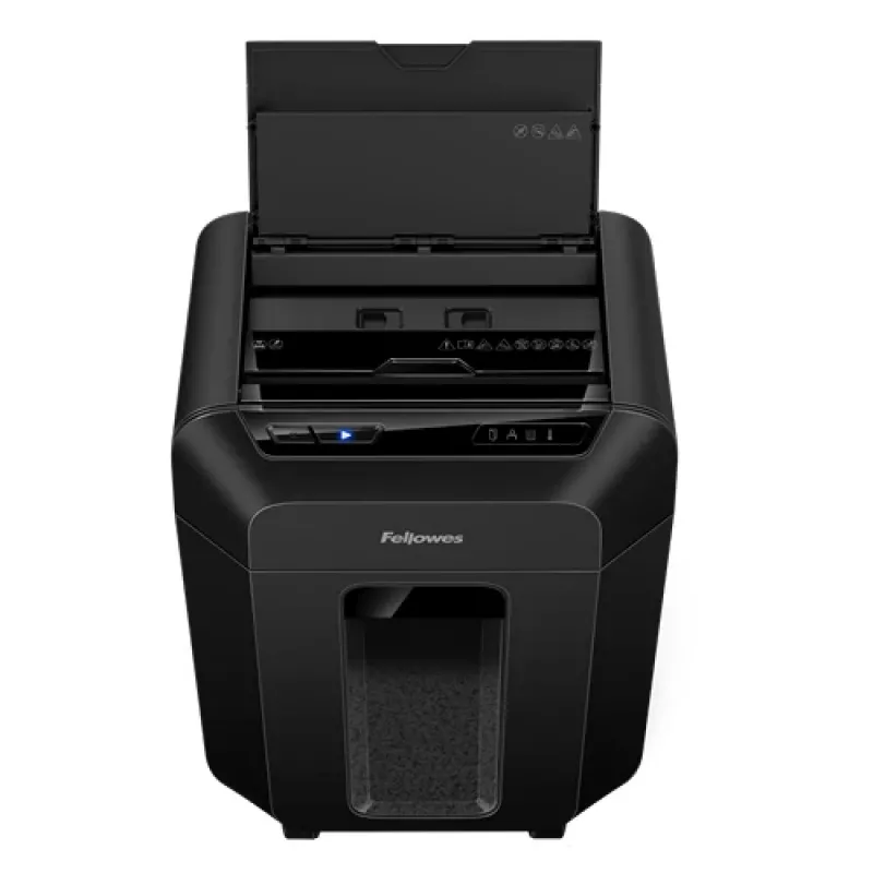 Fellowes Automax 80M popieriaus smulkintuvas, dalelių pjovimas, 22 cm, juodas