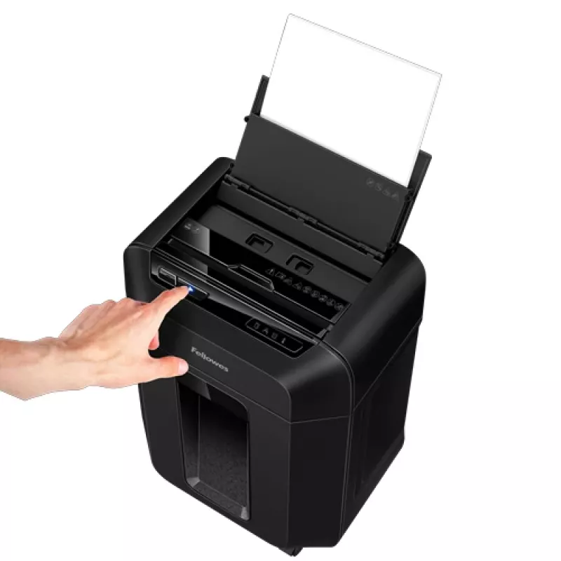 Fellowes Automax 80M popieriaus smulkintuvas, dalelių pjovimas, 22 cm, juodas