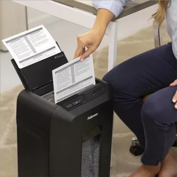 Popieriaus smulkintuvas Fellowes AutoMax 90M, mikro pjūvis, juodas