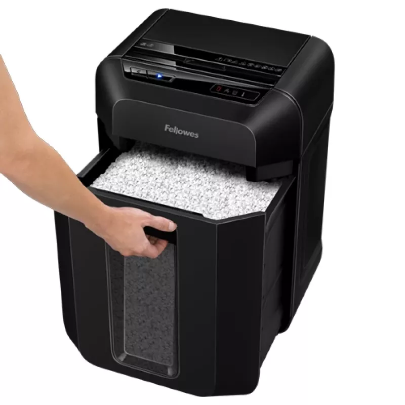 Popieriaus smulkintuvas Fellowes AutoMax 90M, mikro pjūvis, juodas