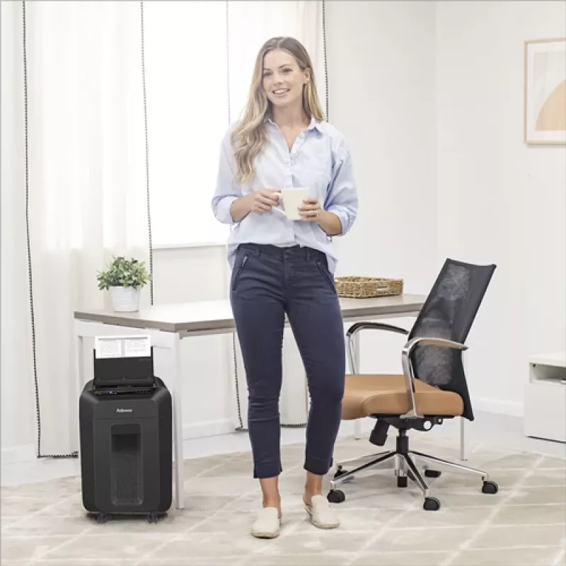 Popieriaus smulkintuvas Fellowes AutoMax 90M, mikro pjūvis, juodas