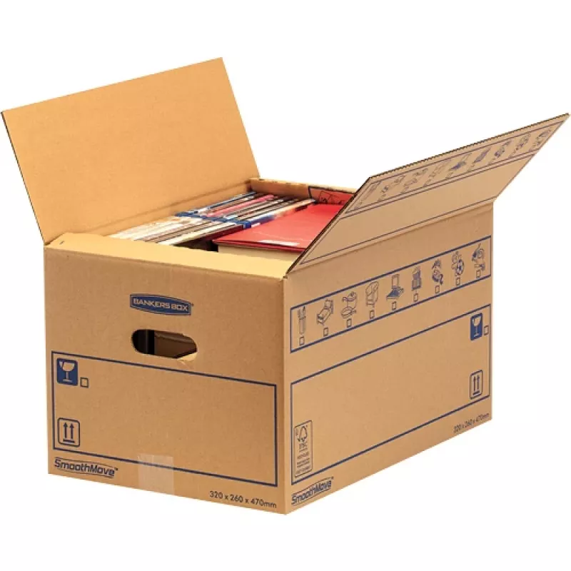 Fellowes 6203601 dėžutė daiktams susidėti, stačiakampė, natūralaus kartono, 39 L