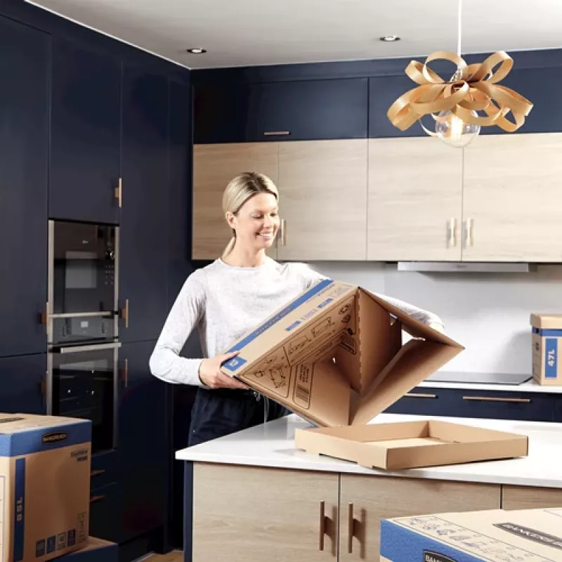 Fellowes 6204001 dėžutė daiktams susidėti, stačiakampė, natūralaus kartono, 47 L