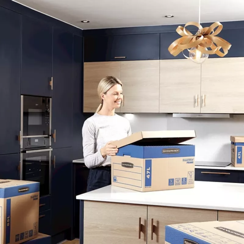 Fellowes 6204001 dėžutė daiktams susidėti, stačiakampė, natūralaus kartono, 47 L