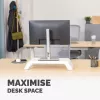 Fellowes Hana LT monitorio stovas su 3 aukščio reguliavimais – ergonomiškas reguliuojamas stovas kompiuteriui – maks. svoris 22,6 kg – baltas