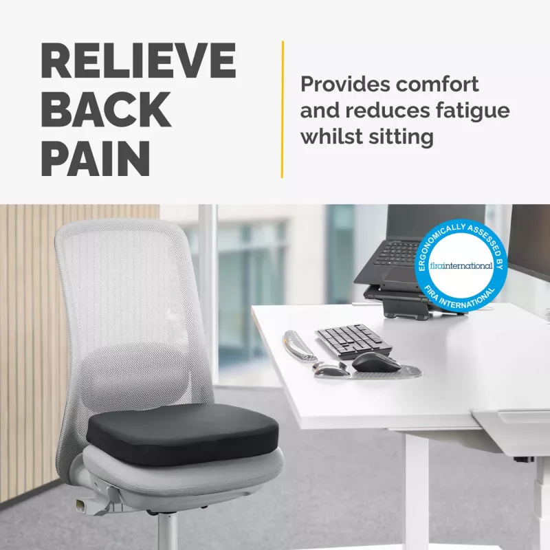 Fellowes Breyta Comfort sėdimosios pagalvėlės biuro kėdei su uodegikaulio išpjova