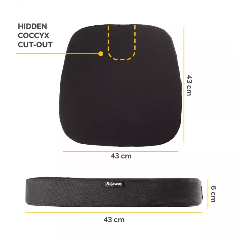 Fellowes Breyta Comfort sėdimosios pagalvėlės biuro kėdei su uodegikaulio išpjova