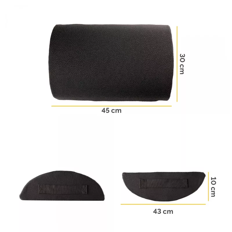 Pėdų atrama po stalu Fellowes Breyta, juoda, poliesteris, 45 cm x 30 cm