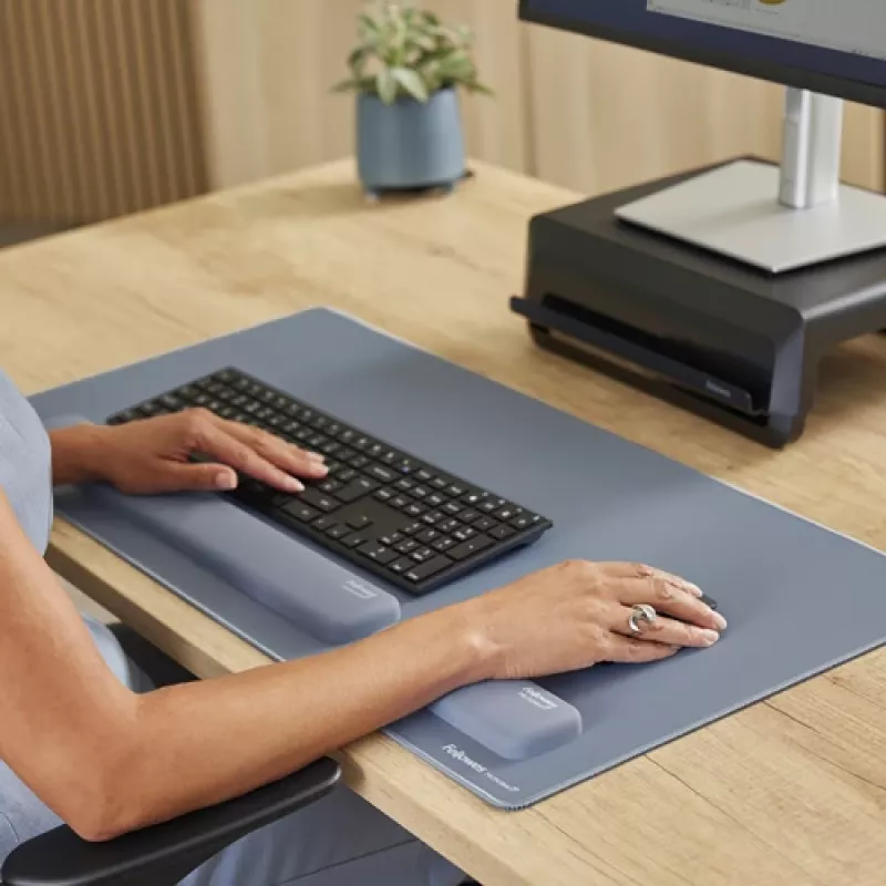 Fellowes Breyta delno atrama su antibakterine apsauga, ergonominė riešo atrama, jūros mėlyna