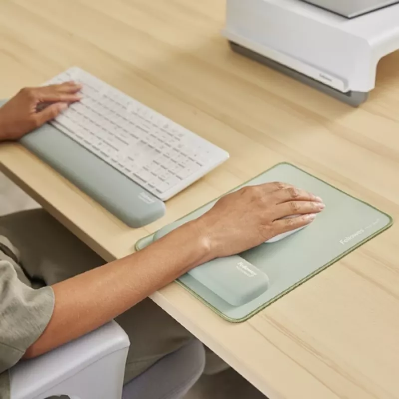 Fellowes Breyta riešo atrama su antibakterine apsauga, ergonominė, šalavijų spalva