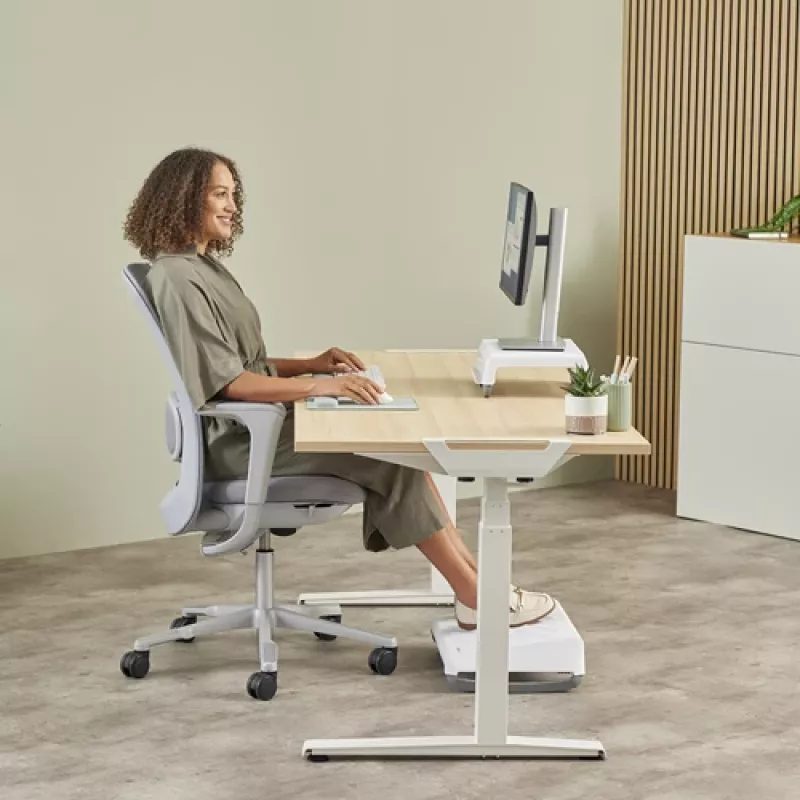 Fellowes Breyta riešo atrama su antibakterine apsauga, ergonominė, šalavijų spalva