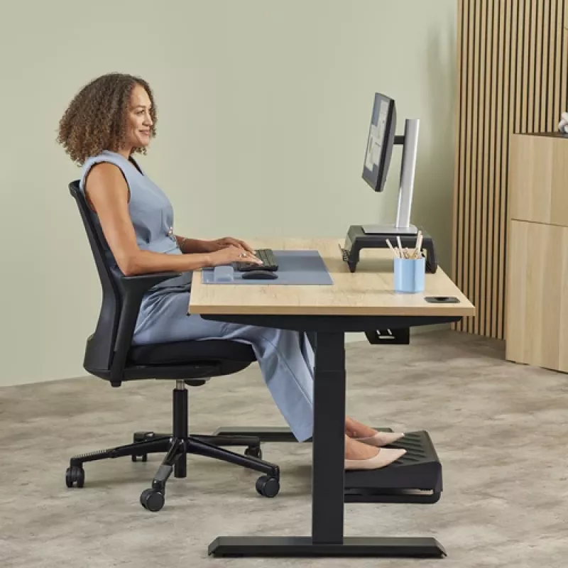 Fellowes Breyta riešo atrama klaviatūrai su antibakterine apsauga, ergonomiška, mėlyna
