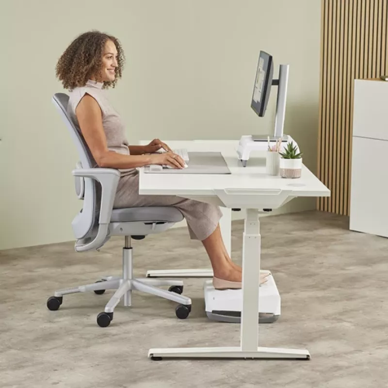 Fellowes riešo atrama klaviatūrai Breyta su antibakterine apsauga, smėlio spalvos