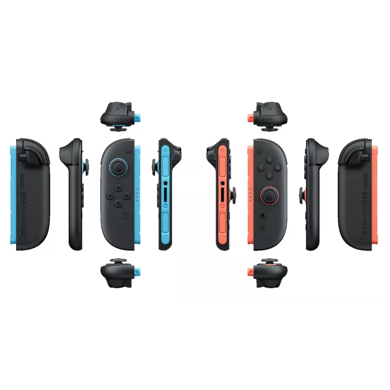 Nintendo Joy-Con 2 (L)/(R) Šviesiai Mėlyna/Šviesiai Raudona, Džoistikas, Nintendo Switch 2, Griebimo mygtukas, Krypties kryželis, Pagrindinis mygtukas, Analogo / Skaitmeninis, Belaidis, Bluetooth
