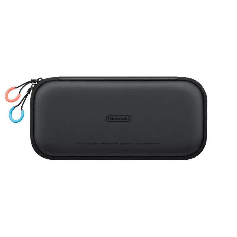 Nintendo Switch 2 nešiojimo dėklas ir ekrano apsauga, kietas korpusas, Nintendo, juoda, Nintendo Switch 2, užtrauktukas, 142 mm