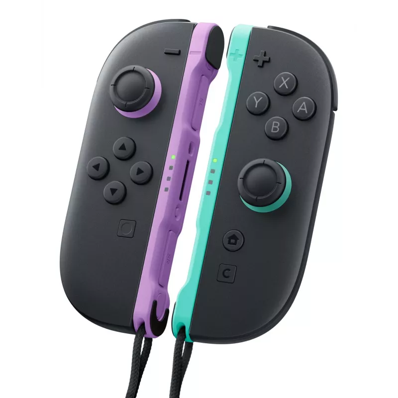 Nintendo Joy-Con 2 pora šviesiai violetinė/šviesiai žalia, valdiklis, Nintendo Switch 2, namų mygtukas, analoginis/digitalinis, belaidis, Bluetooth