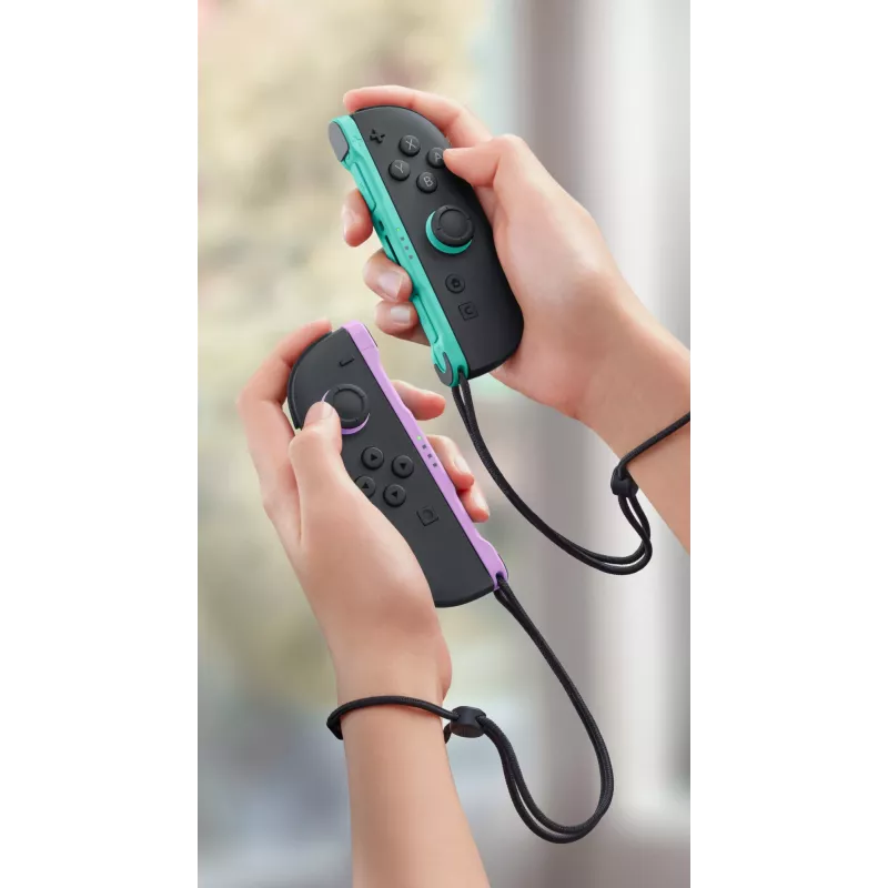 Nintendo Joy-Con 2 pora šviesiai violetinė/šviesiai žalia, valdiklis, Nintendo Switch 2, namų mygtukas, analoginis/digitalinis, belaidis, Bluetooth