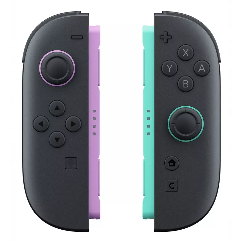 Nintendo Joy-Con 2 pora šviesiai violetinė/šviesiai žalia, valdiklis, Nintendo Switch 2, namų mygtukas, analoginis/digitalinis, belaidis, Bluetooth