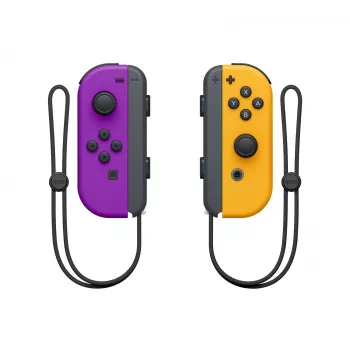 Žaidimų pultelis NINTENDO Joy-Con belaidis Bluetooth, skirtas Nintendo Switch — juoda/oranžinė/violetinė, analoginis/digitalinis, D-pad