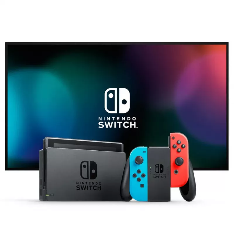 Nintendo Switch + Mario Kart 8 Deluxe nešiojama žaidimų konsolė 15,8 cm (6,2 colio) 32 GB jutiklinis ekranas Wi-Fi juoda, mėlyna, raudona