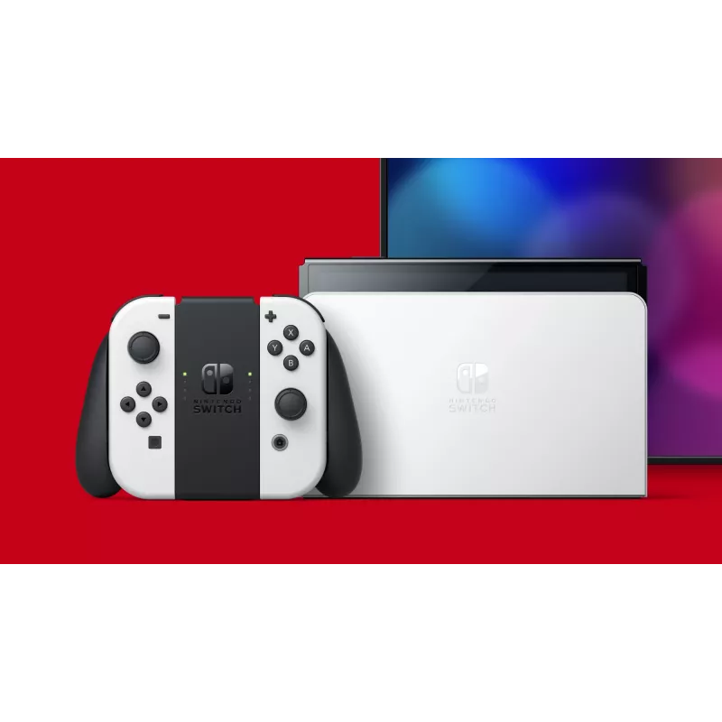 Nintendo Switch OLED nešiojama žaidimų konsolė 17,8 cm (7 colių) 64 GB jutiklinis ekranas Wi-Fi juoda, balta