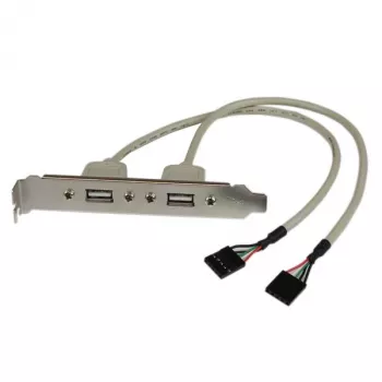 StarTech.com 2 prievadų USB A adapteris lizdinei plokštei, 2 x IDC, 2 x USB A, 0,286 m, sidabrinis