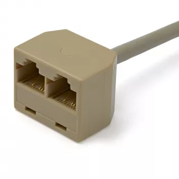 StarTech.com 2 į 1 RJ45 skirstytuvas laidas adapteris - F/M, 10/100Base-T(X), Cat5e, pilkas, PVC, 0,33 m, patinas/patelė