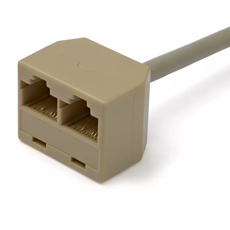 StarTech.com 2 į 1 RJ45 skirstytuvas laidas adapteris - F/M, 10/100Base-T(X), Cat5e, pilkas, PVC, 0,33 m, patinas/patelė
