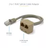StarTech.com 2 į 1 RJ45 skirstytuvas laidas adapteris - F/M, 10/100Base-T(X), Cat5e, pilkas, PVC, 0,33 m, patinas/patelė