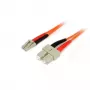 StarTech.com 1 m optinis kabelis – daugiamodis dvipusis 50/125 – LSZH šuoliukas – LC/SC