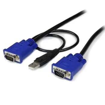 StarTech.com 10 ft itin plonas USB VGA 2-in-1 KVM laidas, 3 m, VGA, juodas, USB, USB A + VGA, VGA