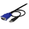 StarTech.com 10 ft itin plonas USB VGA 2-in-1 KVM laidas, 3 m, VGA, juodas, USB, USB A + VGA, VGA
