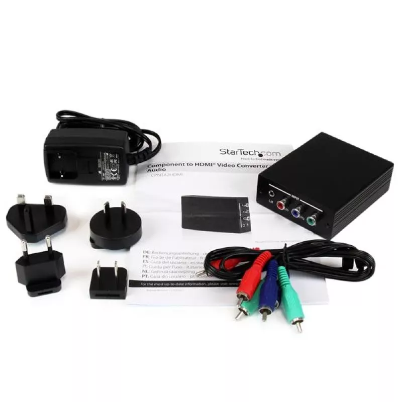 Konverteris iš komponentinio vaizdo į HDMI su garsu, StarTech.com, juodas, 1080p