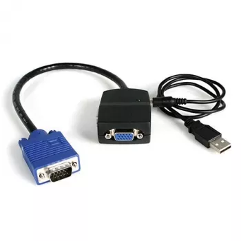 StarTech.com 2 prievadų VGA vaizdo skirstytuvas – USB maitinimas, VGA, 2x VGA, 2048 x 1536 pikseliai, juoda, plastikas, 61 m