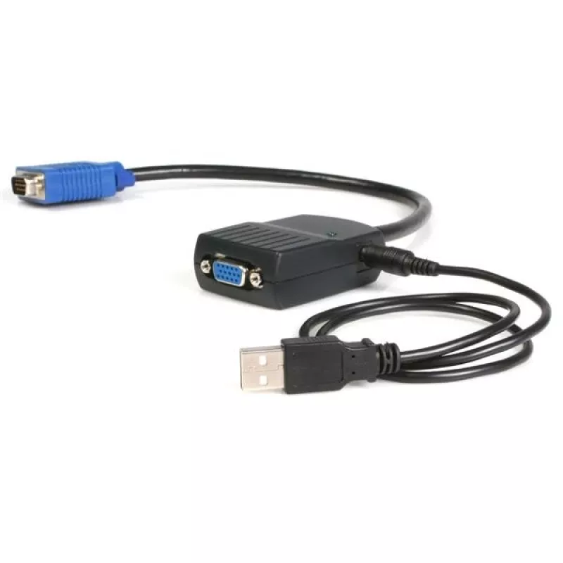 StarTech.com 2 prievadų VGA vaizdo skirstytuvas – USB maitinimas, VGA, 2x VGA, 2048 x 1536 pikseliai, juoda, plastikas, 61 m