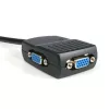 StarTech.com 2 prievadų VGA vaizdo skirstytuvas – USB maitinimas, VGA, 2x VGA, 2048 x 1536 pikseliai, juoda, plastikas, 61 m