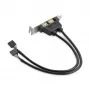 StarTech.com 2 prievadų USB A moteriškas žemo profilio lizdo plokštės adapteris