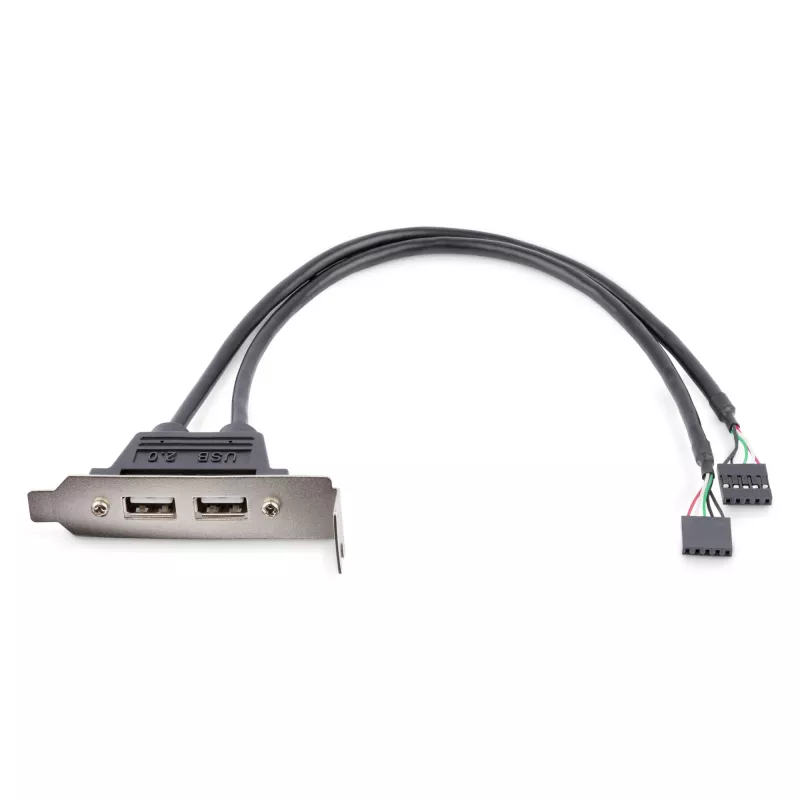 StarTech.com 2 prievadų USB A moteriškas žemo profilio lizdo plokštės adapteris