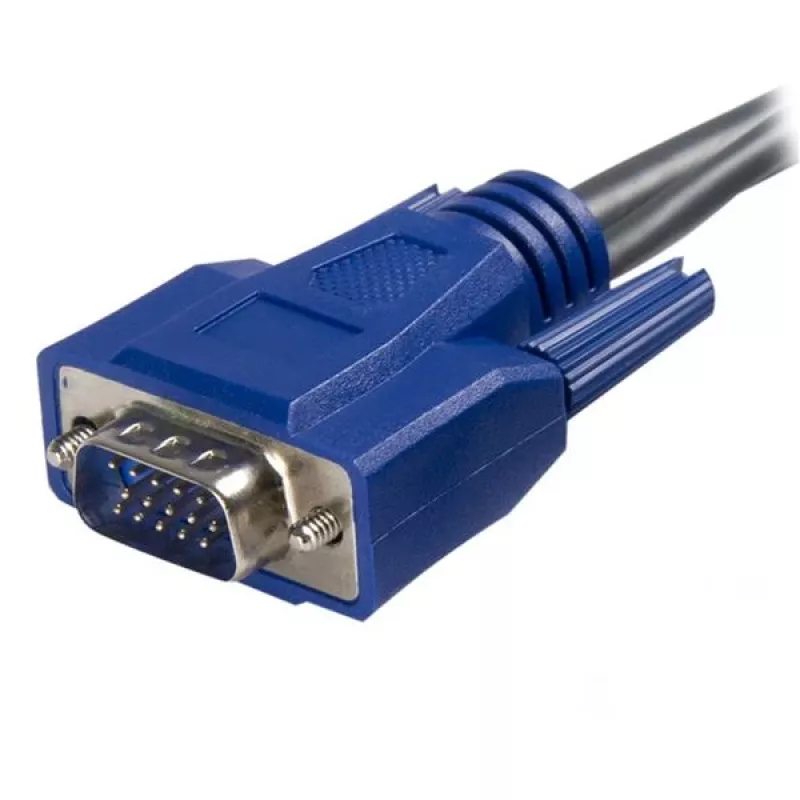StarTech.com itin plonas USB VGA 2-in-1 KVM laidas, 1,8 m, juodas