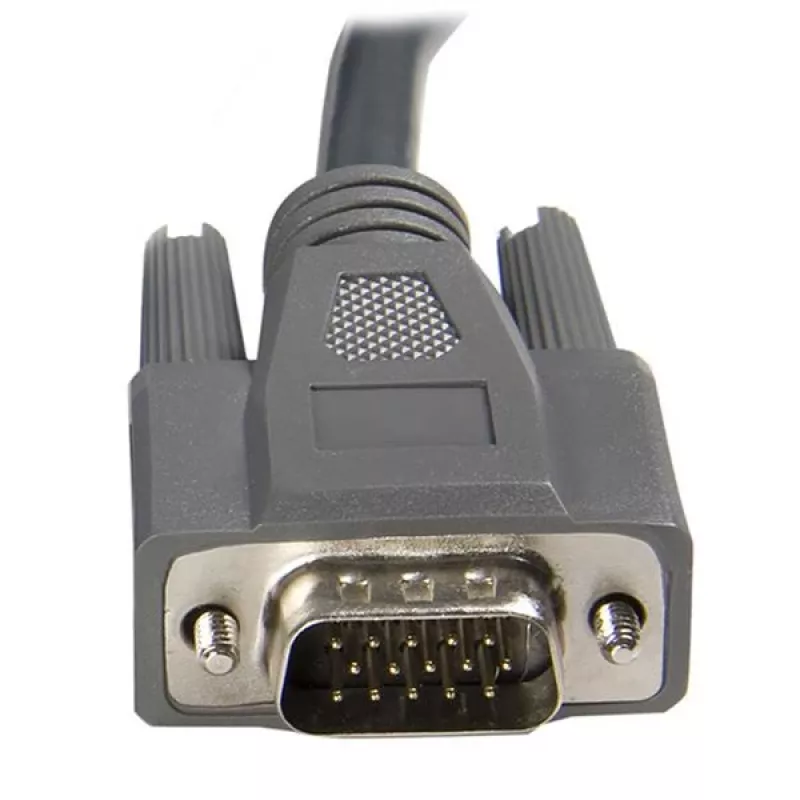 StarTech.com itin plonas USB VGA 2-in-1 KVM laidas, 1,8 m, juodas