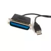 StarTech.com 10 pėdų USB į lygiagretų spausdintuvo adapteris - M/M, juodas, Centronics, USB Type-A, 30,5 m, Vyriškas/Vyriškas, CE, RoHS