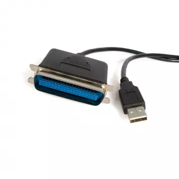 StarTech.com 10 pėdų USB į lygiagretų spausdintuvo adapteris - M/M, juodas, Centronics, USB Type-A, 30,5 m, Vyriškas/Vyriškas, CE, RoHS