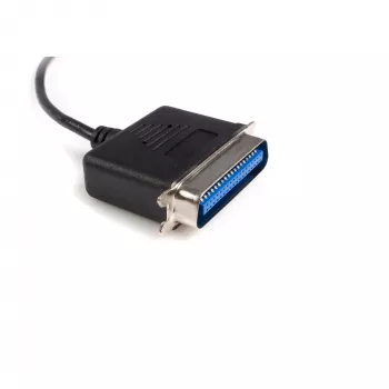 StarTech.com 10 pėdų USB į lygiagretų spausdintuvo adapteris - M/M, juodas, Centronics, USB Type-A, 30,5 m, Vyriškas/Vyriškas, CE, RoHS