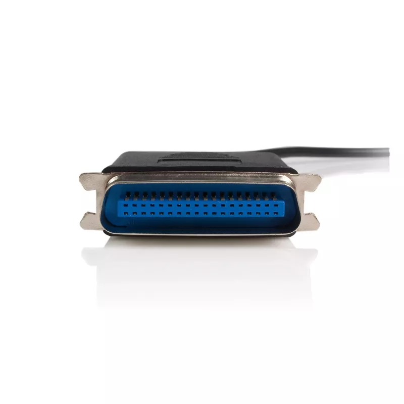 StarTech.com 10 pėdų USB į lygiagretų spausdintuvo adapteris - M/M, juodas, Centronics, USB Type-A, 30,5 m, Vyriškas/Vyriškas, CE, RoHS
