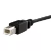 StarTech.com 1 pėdos skydelio montavimo USB laidas B į B - M/L, 0,3 m, USB B, USB B, USB 2.0, 0,48 Gbit/s, juoda