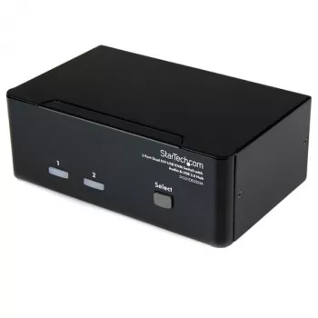 StarTech.com 2 prievadų dvigubas DVI USB KVM jungiklis su garsu ir USB 2.0 šakotuvu